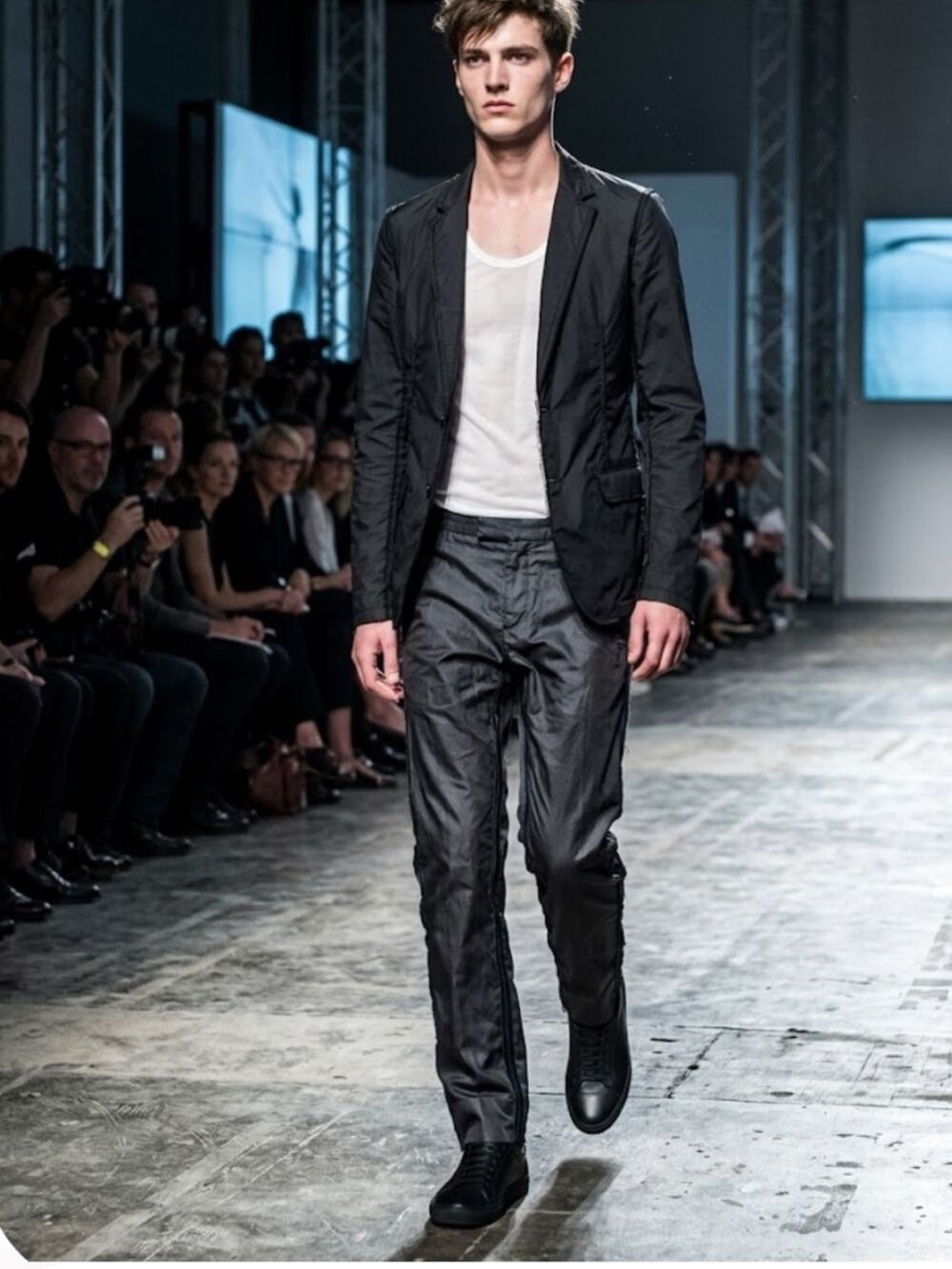 Martin Margiela Black Deconstructed Tuxedo Trousers - Size 46 (US 30/Small)